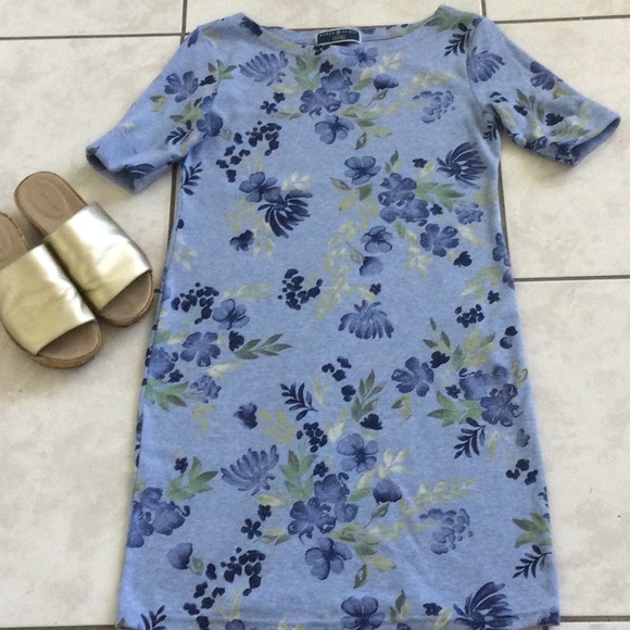 🛑MUST GO🛑 Karen Scott Cotton Boatneck Floral T-shirt Dress Small Comfy - Picture 6 of 14